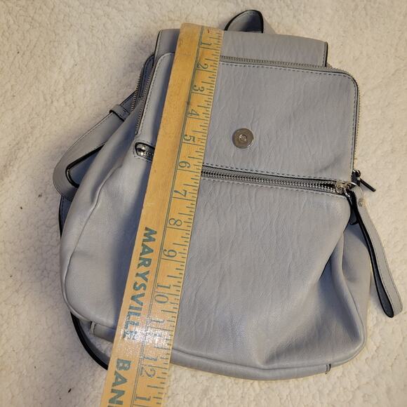 CALVIN KLEIN Blue Gray‎ Triple Compartment Leather Backpack - Picture 11 of 12